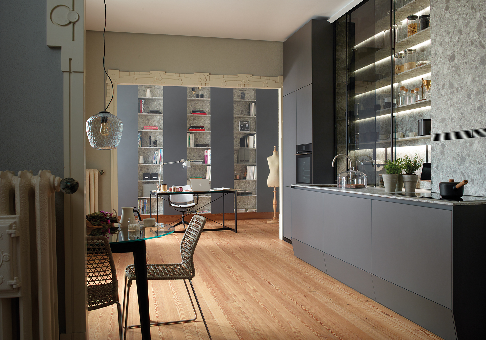 Cocina gris: la opción perfecta para integrar ambientes y conseguir una vivienda moderna y actual