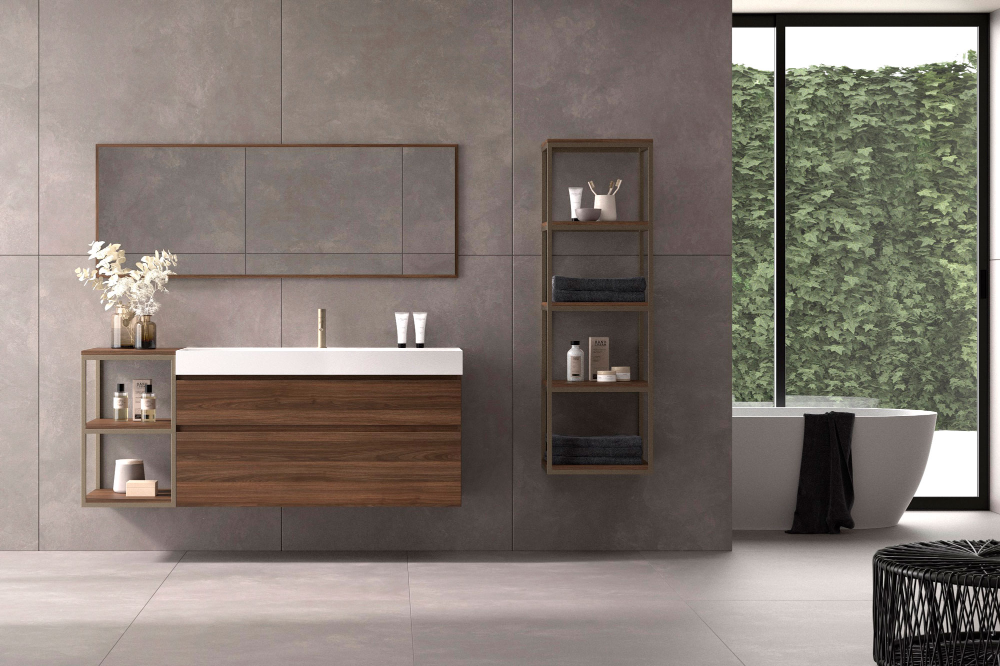 Ambiente integral de baño con mobiliario Codis colección C2